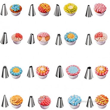 Piping Tips McoMce 37 PCS Cake Decorating Kit Supplies Piping Tips Set with 24 Icing Tips Pastry Bags Couplers Flower Nails and Lifter Icing Smoother Cleaning Brush Decorating Pen