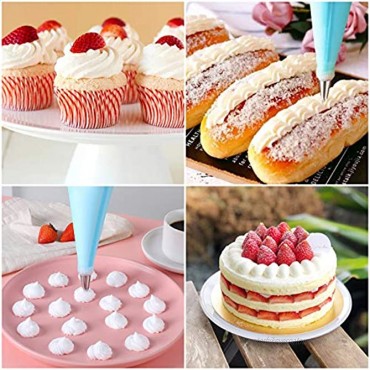 SYGY Piping Bags and Tips Cake Decorating Kits 2 Reusable Silicone Pastry Bag 12 Stainless Steel Icing Nozzle 2 Converter 2 Bags Ties 3 Scraper for Baking 21PCS