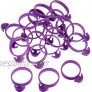 24 Pieces Icing Bag Ties Silicone Decoration Bag Ties for Cupcakes Cookies and Pastry Light Purple