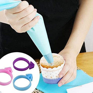 50 Pcs Icing Bag Ties Pastry Bag Ties Reusable Piping Bag Ties Silicone Bag Ties for Baking Cupcakes Cookies and Pastry