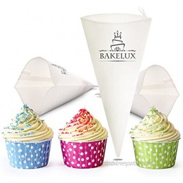 BakeLux 16-Inch Piping Bags 3 Pack Commercial Grade Reusable Cotton Icing Pastry Bags