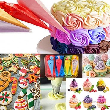 FADIKX 200 Pcs Piping Bags Disposable,3 Different Sizes Pastry Bags Disposable Thickened Icing Piping Bags for Cream Icing Frosting Cookie Cake Decorating Supplies10,12,14 inch