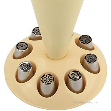 Hooshion Pastry Bag Holder Stand Icing Bag Holder with 8 Icing Tips Holder Slots for Baking Accessories