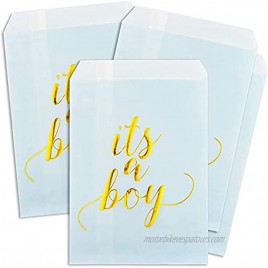 It's a Boy Baby Shower Goodie Bags 5 x 7.5 in,100 Pack