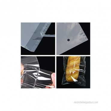 Lesibag 100pcs Cellophane Bags Clear Self Adhesive Sealing Bag with Breathable Holes 6 X 12