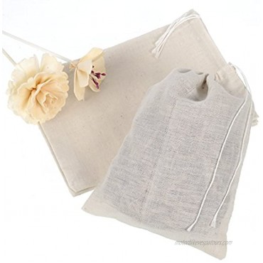 Pangda 30 Pack Cotton Muslin Bags Drawstring Bags 7 by 5 Inches