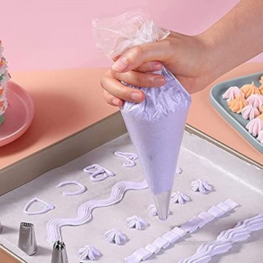 Piping Bags 100 Pcs 12 Inch Disposable Pastry Bags，POQOD Thick Anti Burst Cupcake Icing Bags For All Size Tips Couplers