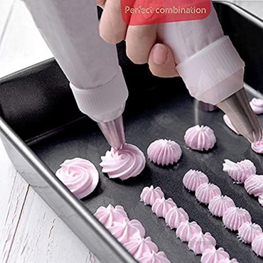 Piping Bags 14 inch Disposable Cake Icing Decorating Piping Bags Set For Cake Decorating Reusable Pastry Bag For Cookies Small 100PCS With 6 Decorating Tips 2 Coupler