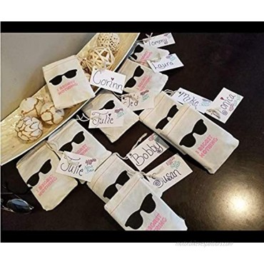 Sanrich 20pcs Wedding Favor Cotton Bags With Drawstring 4x6'' Hangover Recovery Kit I Regret Nothing Bag Eyeglass Pouch Bags For Bachelorette Party4x6''