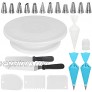 Kootek Cake Decorating Kits Supplies with Cake Turntable 12 Numbered Cake Decorating Tips 2 Icing Spatula 3 Icing Smoother 2 Silicone Piping Bag 50 Disposable Pastry Bags and 1 Coupler
