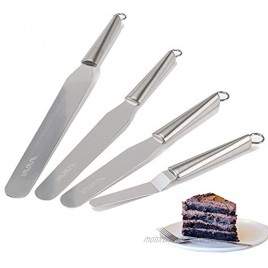 Straight Icing Spatula Set of 4 6 8 10 Inch Frosting Knife Spreader for Cake Decorating