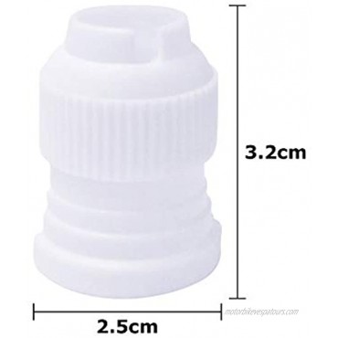 30 Pack Plastic Standard Couplers Cake Decorating for Icing Nozzles Piping Bags White By Aye Store