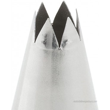Ateco # 824 Open Star Pastry Tip .38'' Opening Diameter- Stainless Steel