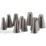 Ateco 850 10 Piece Closed Star Tube Set Stainless Steel Pastry Tips Sizes 0 9