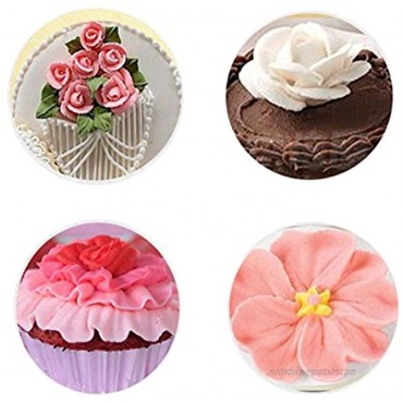 FantasyDay 5 piece Stainless Steel Rose Flower Piping Tips Piping Nozzles Cake Decorating Supplies Cookies Cupcake Icing Decorating Supplies Decorating Kits Frosting Icing Tips Baking Set Tools #4