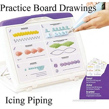 Icing Piping Nozzles Practice Drawings Cake Pastry Beginner Practice Paper Fondant Decorating Including 23 Popular Patterns Gifts for Women