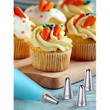 Kootek Cake Decorating Tools Kits Baking Supplies Numbered Icing Tips Piping Bags and Couplers for Cake Cupcake Cookies Frosting Sets Kitchen Utensils Gadgets