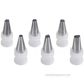 Lashary Pastry Tips 6 Piece Piping Tips Pastry Bag Tips & 6 Piece Standard Couplers Decorating Tube Sets Cupcake Decorating Tip Set Kit Cake Decorating Supplies Large Icing Tips for Pastry Bag