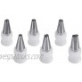 Lashary Pastry Tips 6 Piece Piping Tips Pastry Bag Tips & 6 Piece Standard Couplers Decorating Tube Sets Cupcake Decorating Tip Set Kit Cake Decorating Supplies Large Icing Tips for Pastry Bag