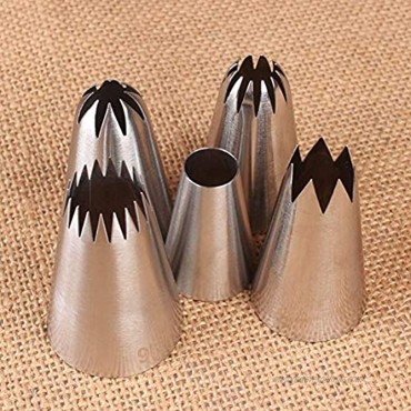 Piping tips large Cake Decorating tools 5 pack Cake piping Nozzles Tips Kit DIY Icing Nozzle Tool for Cupcakes