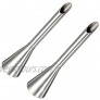 PZRT 2pcs Cream Icing Piping Nozzle Tip Stainless Steel Pastry Cupcake Cake Decorating Tips Puff Nozzle Tip Pastry Tool