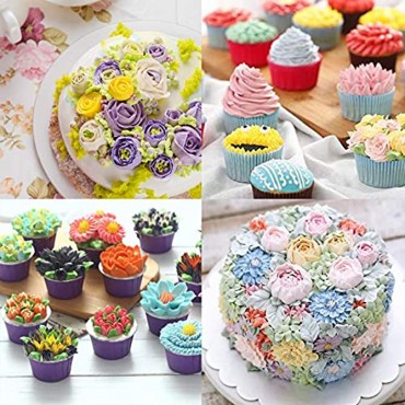 Russian Piping Tips Cake Decorating Supplies 28Pcs Cake Decorating Tips Baking Supplies Set Icing Piping Tips for Baking Cupcake Birthday Party 15 Flower Frosting Tip 2 Couplers 10 Pastry Bags