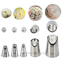 Russian Piping Tips Set 5pcs Stainless Steel Icing Frosting Nozzles for Cake Decorations