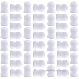 YG Oline 40 Pcs White Plastic Standard Couplers Cake Decotating Coupler Cake Flower Pastry Decoration Tool for Icing Nozzles Piping Bags