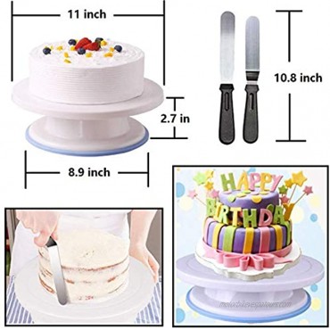 YOQXHY 172 Pcs Cake Decorating Kit Supplies with Cake Turntable & Cake Leveler,48 Numbered Icing Piping Tips,2 Spatulas,102 Pastry Bags,2 Couplers,3 Comb Scrapers,1 Cake Pen Baking Tools