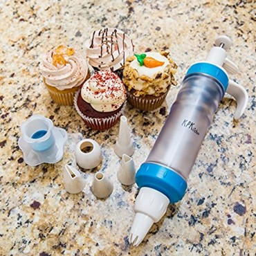 Cupcake Decorating Kit for Beginners FREE Cupcakes Icing Supplies: Cupcake Corer 200 Baking Cup Liners & Ebook 5 Tip Dessert & Cake Decorator Tool Needs No Frosting Pastry Bags For Deviled Eggs