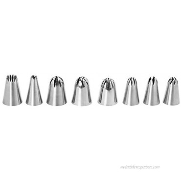 DodoBee 20 Pcs Piping Tips Premium Stainless Steel Large Icing Tips Cake Decorating Tips Supplies Kit Set 8 Star tip for Piping 10 Piping Bag with Tips and 2 Couplers Baking Supplies