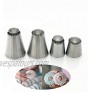 FantasyDay 4 piece Stainless Steel Piping Tips Piping Nozzles Cake Decorating Supplies Cookies Cupcake Icing Decorating Supplies Decorating Kits Frosting Icing Tips Baking Set Tools