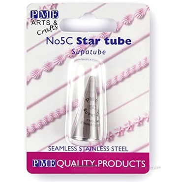 PME Seamless Stainless Steel Small Closed Star Supatube Decorating Tip no. 5C