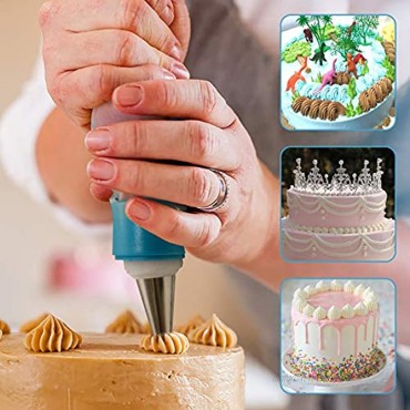 Saragoos-Kitchen 84 Piece Cake Decorating Supplies Cake Decorating Kit Baking Supplies Piping Bags and Tips 48 Numbered Stainless Steel Piping Tips Icing Pen 3 Size Reusable Silicone Piping Bag