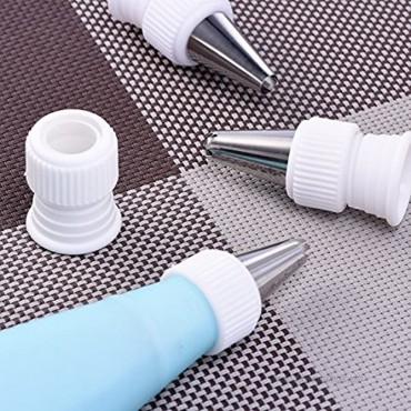 Shappy Plastic Standard Couplers Cake Decorating Coupler Pipe Tip Coupler for Icing Nozzles White 6 Pack