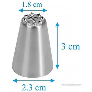 Skypia 3PCS Stainless Steel Grass Icing Nozzles Set Christmas Cupcake Mousse Cake Decorating Tips Piping Nozzles DIY Baking Tools