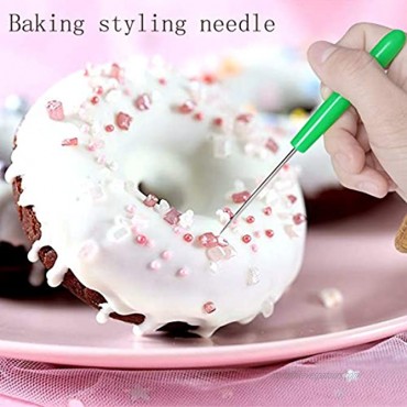 12 Pcs Sugar Stir Needle Scriber Needle Biscuit Icing Pin DIY Baking Pin Stainless Steel Pin Icing Sugarcraft Cake Decorating Needle Tool