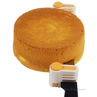 2PCS DIY Cake Slicer Stratification Auxiliary Bread Slice Toast Cut 5 Layers Leveler Slicer Kitchen Fixator Tool 2 Orange