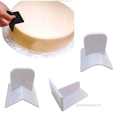 4pcs Fondant Icing Smoother Polisher for Cake Decoration Sugarcraft Scraper Paddle Tool