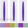 Antallcky Decorating Comb and Icing Smoother Set of 3 Pack Decorating Mousse Butter Cream Cake Edge Tools Plastic Sawtooth Cake Scraper Polisher 6 Design Textures-White Purple