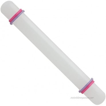 Ateco Fondant Rolling Pin with Adjustable Thickness Bands Baking Supply 20 White