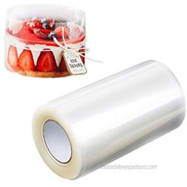 Cake Collars Transparent Acetate Sheets Roll4.7 x 394inch,Clear Cake Strips Edge Cake Tools for Chocolate Mousse Baking Cake Decorating