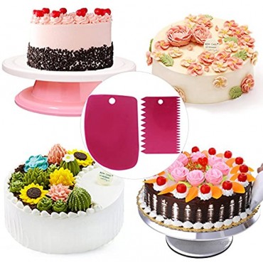 Cake Scraper Smoother Tool Set DaKuan 12 pcs Cake Smoothing Cutter Plate Tool Combo Cake Icing Scrapper Cake Edge Decorating Tool.