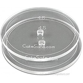 CAKESAFE – 2-4.5” Clear ¼” Acrylic Disks – Perfect Icing Tool to Smooth the Buttercream on Your Cakes