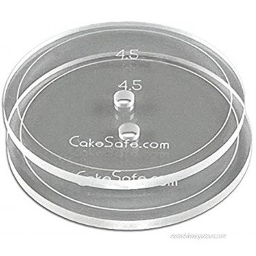 CAKESAFE – 2-4.5” Clear ¼” Acrylic Disks – Perfect Icing Tool to Smooth the Buttercream on Your Cakes