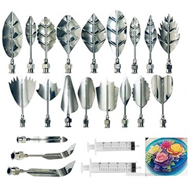 Gelatin Jelly Art Tools 3D Flower Cake Decorating Tool Set of 20 Piece DIY Needle Tips Pastry Tools