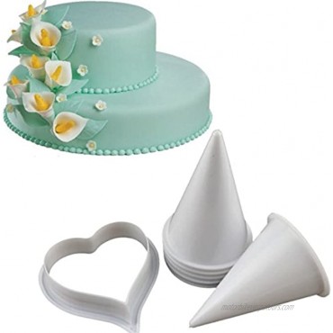 Joinor Cake Flower Making Kit Gumpaste Flowers & The Easiest Calla Lily Former Cutter Sugarcraft Decorating Set of 7