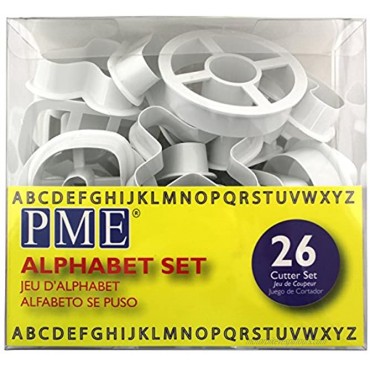PME Alphabet Cutters for Sugarcraft and Cake Decorating Set of 26