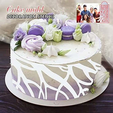 Rainmae 10pcs Cake Decorating Kit Stencils Cream Lace DIY Cake Printing Fondant Impression Mat for Wedding Cake Decorative Flower Edge Molding Baking Tool for Cupcake Wedding Cake Decoration Supplies