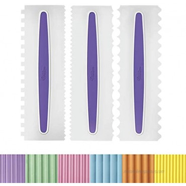 Wilton Icing Smoother Comb Set-3 Piece White Purple
